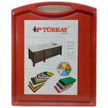 Türkay 32.5X26.5X1 cm Saplı-Oluklu Polietilen Kesme Tahtası Kesim Levhası 1237