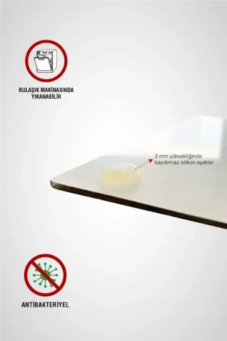 Decovetro Cam Kesme Tahtası ve Sunum Tablası Misket Limon Desenli