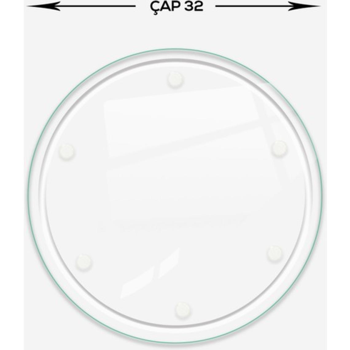 Decorita Kanallı Cam Kesme Tahtası - Cam Kesme Tablası | Saydam | ÇAP32CM | Patentli Ürün