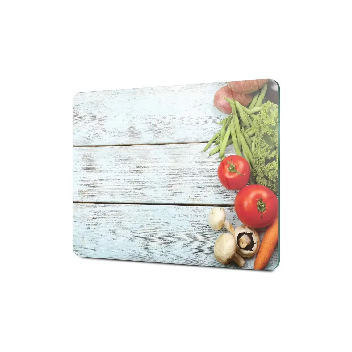 Decovetro Mavi Ahşap Görünümlü Cam Kesim Tablası 30 x 40 cm