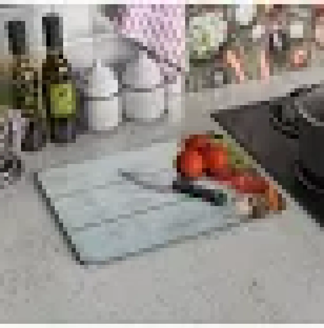 Decovetro Mavi Ahşap Görünümlü Cam Kesim Tablası 30 x 40 cm