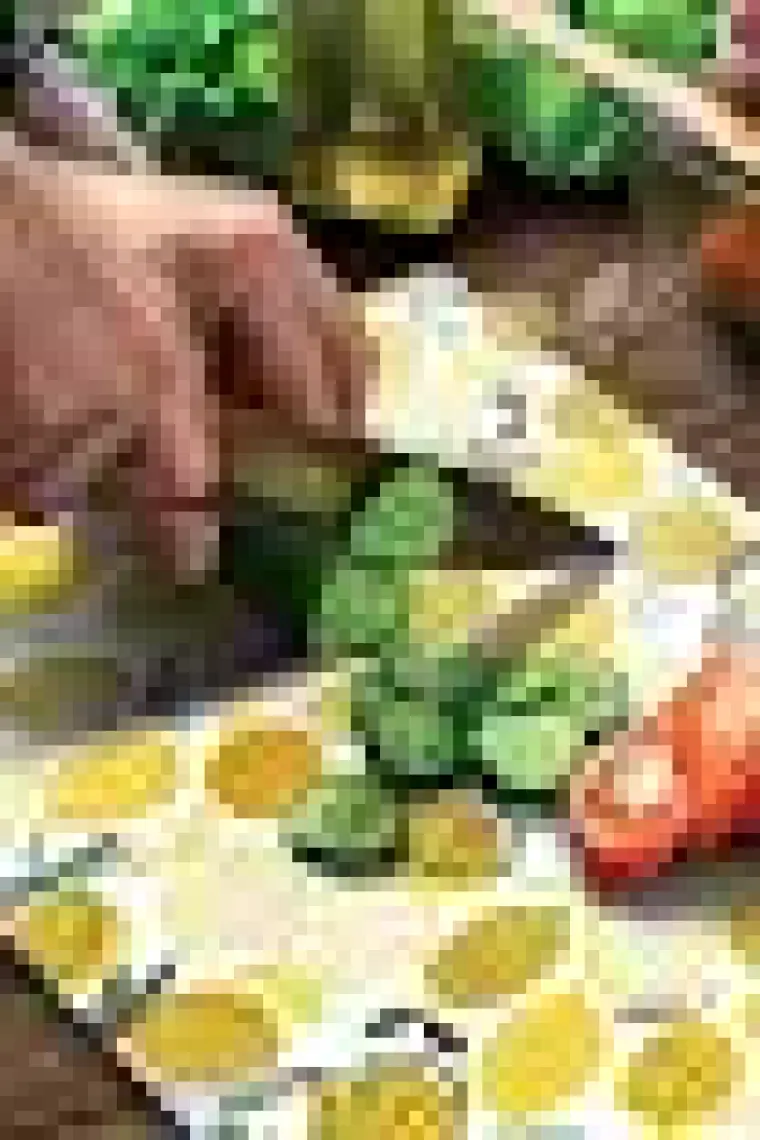 Decovetro Cam Kesme Tahtası ve Sunum Tablası Misket Limon Desenli