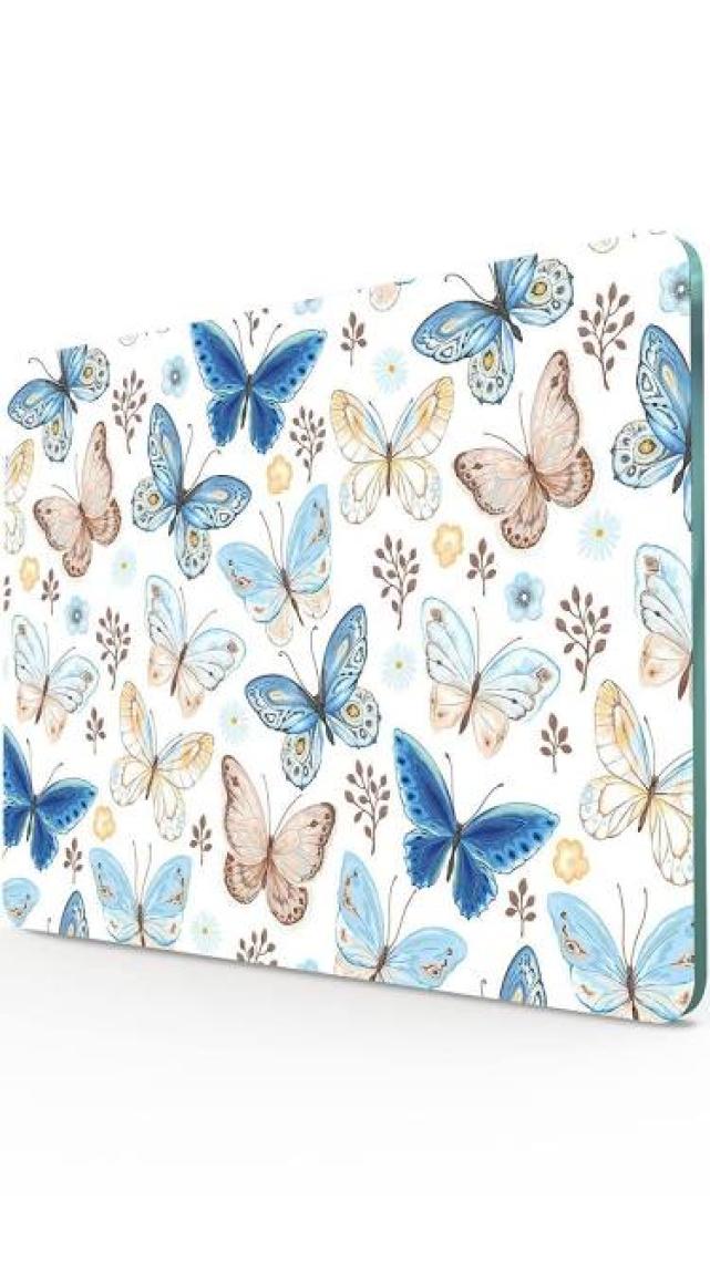 Decovetro Mavi Kelebek Görünümlü Cam Kesim Tablası 20 x 30 cm