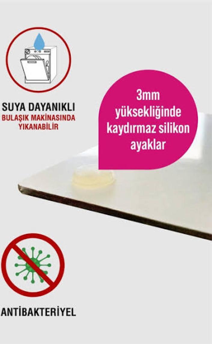 Decovetro Mavi Kelebek Görünümlü Cam Kesim Tablası 20 x 30 cm
