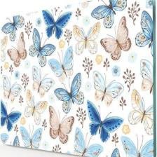 Decovetro Mavi Kelebek Görünümlü Cam Kesim Tablası 20 x 30 cm