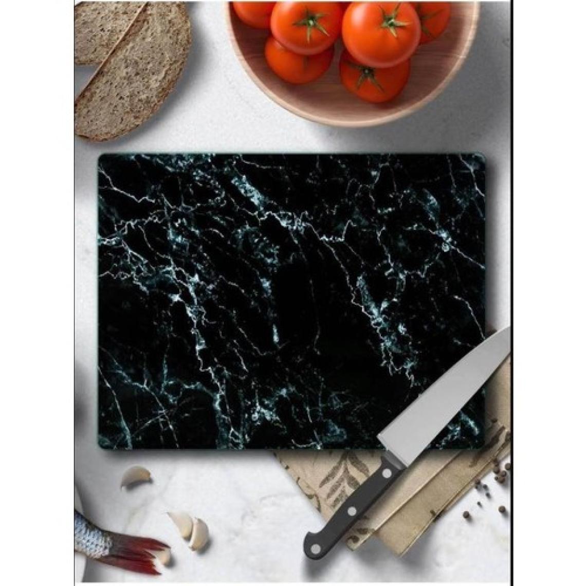 Saban Cam Kesme Tahtası Siyah Mermer 30X40 cm