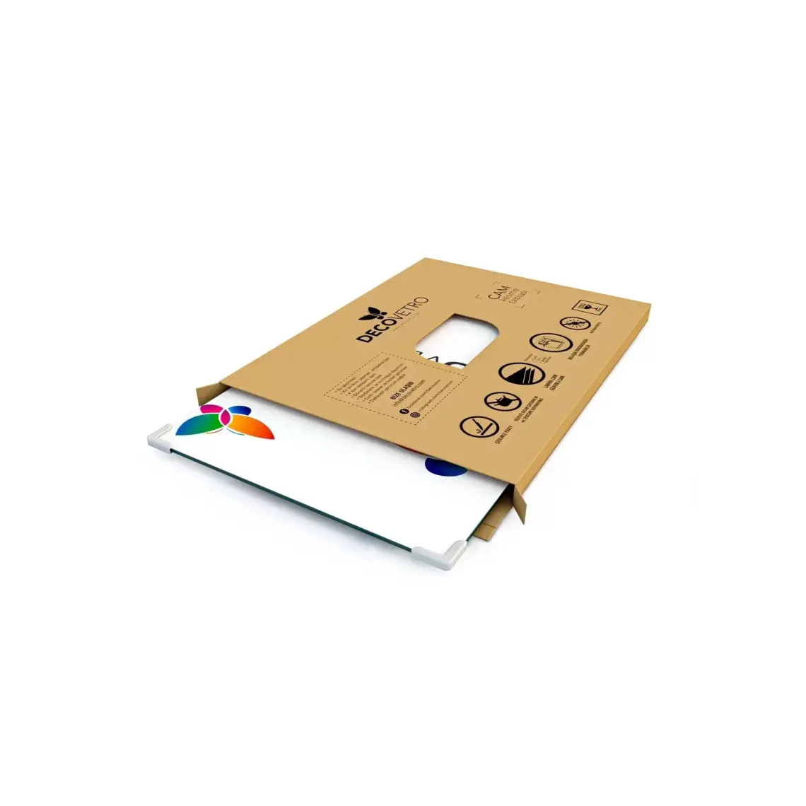 Decovetro Eski Ahşap Görünümlü Cam Kesim Tablası 20 x 30 cm