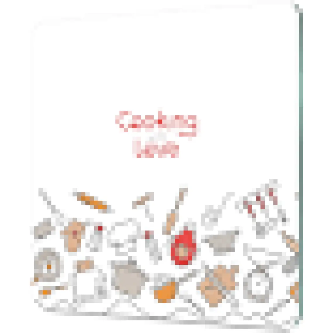 Decovetro Cam Kesme Tahtası Kare Cooking Love Desenli 30X30 cm