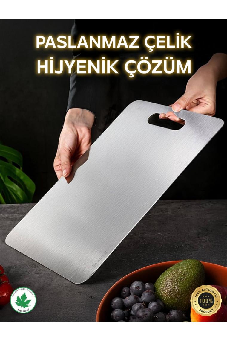 Luxury Paslanmaz Çelik Kesme Tahtası, Antibakteriyel, 304 Kalite,sağlıklı Kesim Tahtası,metal Kesim Panosu 1 Adet
