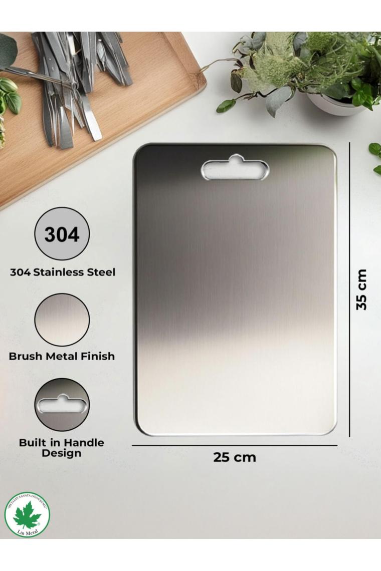 Luxury Paslanmaz Çelik Kesme Tahtası, Antibakteriyel, 304 Kalite,sağlıklı Kesim Tahtası,metal Kesim Panosu 1 Adet