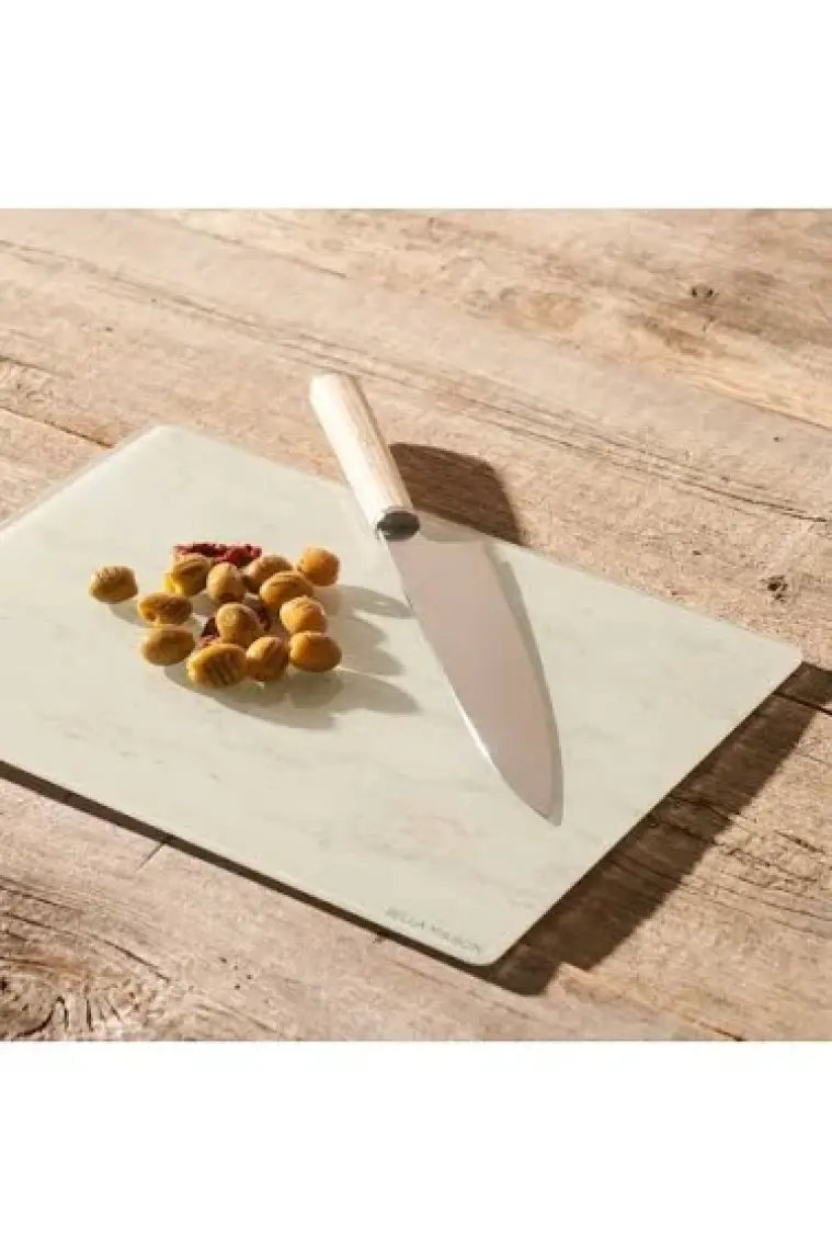 Bella Maison Marbella Cam Kesme Tahtası Ekru (35X25 Cm)