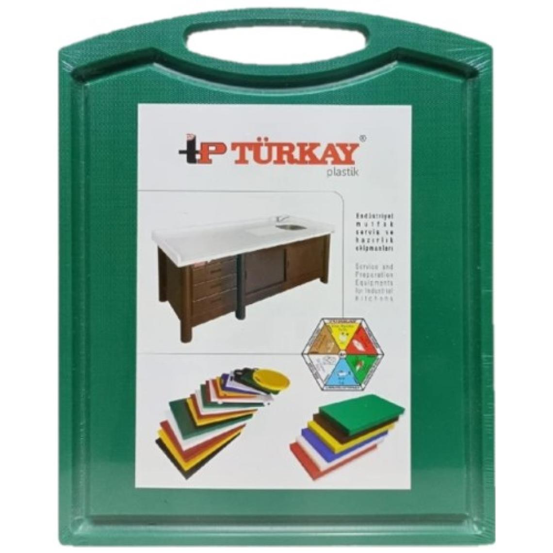 Türkay 32.5X26.5X1 cm Saplı-Oluklu Polietilen Kesme Tahtası Kesim Levhası 1237