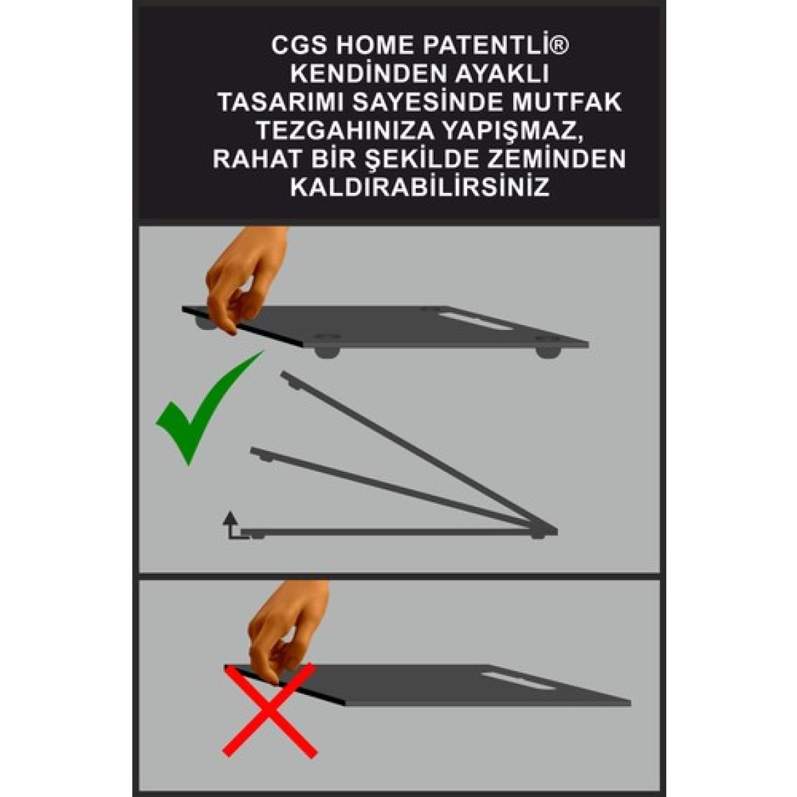 Bright Paslanmaz Çelik Kesme Tahtası ( Gömme Ayaklı - 304 )®Patentli - Antibakteriyel