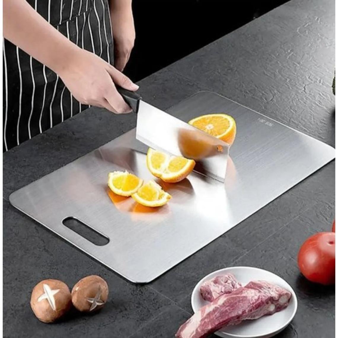 Bright Paslanmaz Çelik Kesme Tahtası ( Gömme Ayaklı - 304 )®Patentli - Antibakteriyel