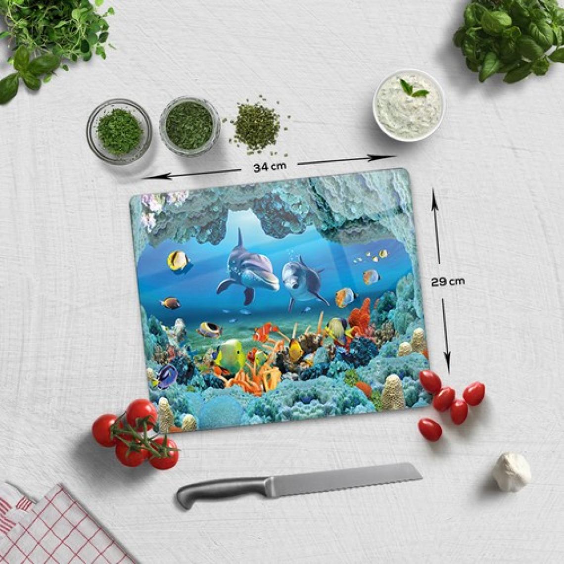 Decorita Akvaryum Desenli | Cam Kesme Tahtası - Cam Kesme Tablası |