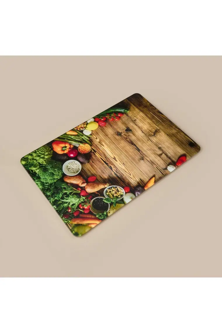 Sabanbaba Saban Sebzeler | Cam Kesme Tahtası - Cam Kesme Tablası | 20 cm x 30 Cm
