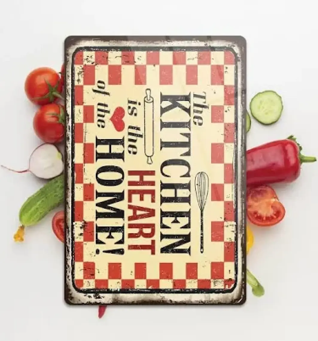Decovetro My Kitchen Heart Görünümlü Cam Kesim Tablası 20 x 30 cm