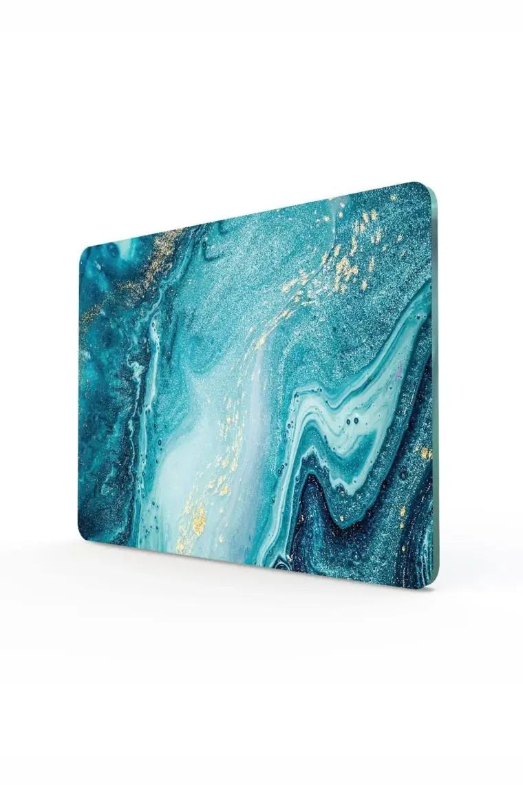 Decovetro Mavi Mermer Görünümlü Cam Kesim Tablası 20 x 30 cm