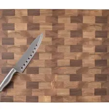 End Grain Ceviz El Yapımı Ahşap Kesme Tahtası | Sunum, Servis ve Dekoratif Kullanım