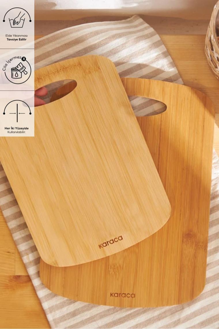 Defne 2'li Bambu Kesme Tahtası 28/33 Cm