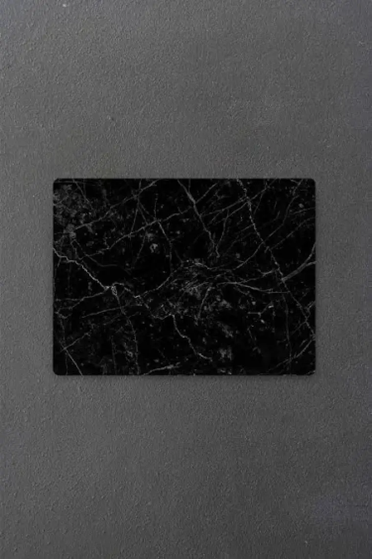 Decovetro Siyah Granit Görünümlü Cam Kesim Tablası 30 x 40 cm 1114