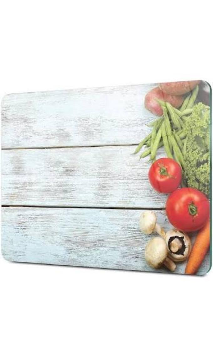 Decovetro Mavi Ahşap Görünümlü Cam Kesim Tablası 20 x 30 cm