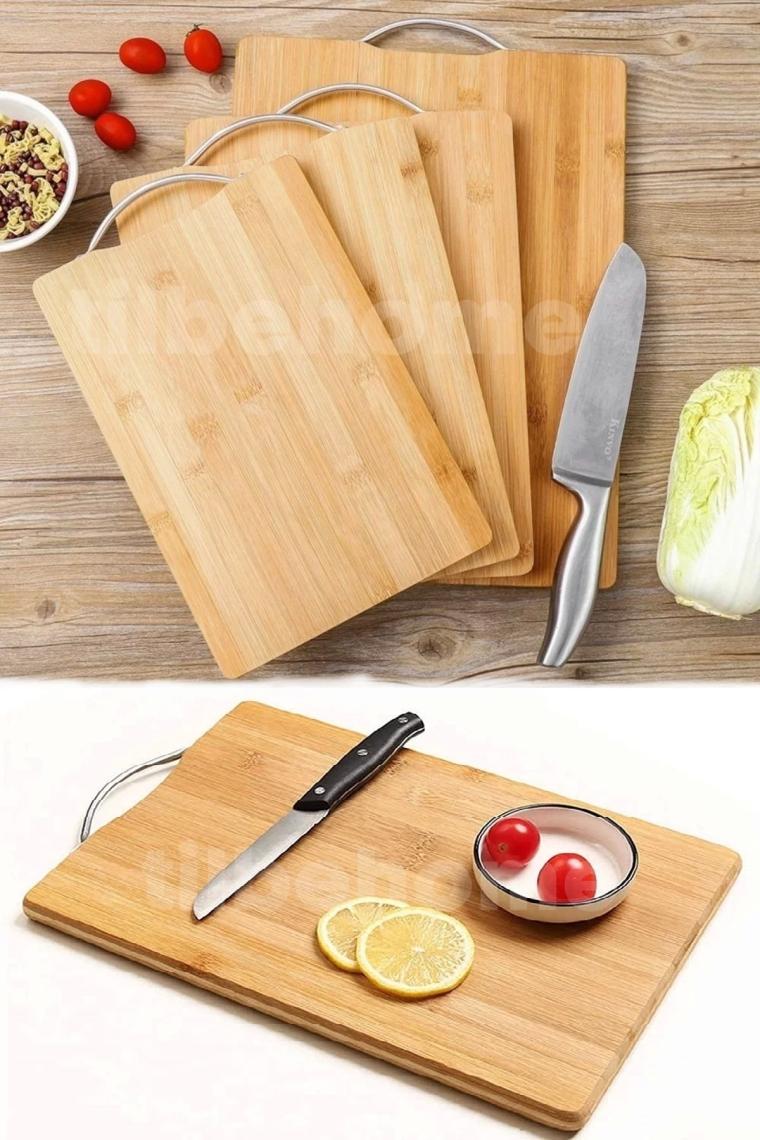Bambu Kesme Tahtası Büyük Boy Tepsi Et Sebze Doğrama Tahtası