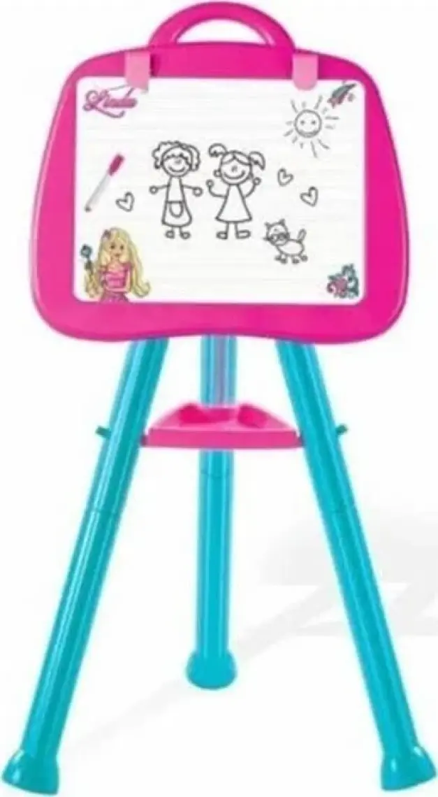 Furkan Toys Linda Kız Çocuk Ayaklı Yazı Tahtası 10 Parça Aksesuarlı