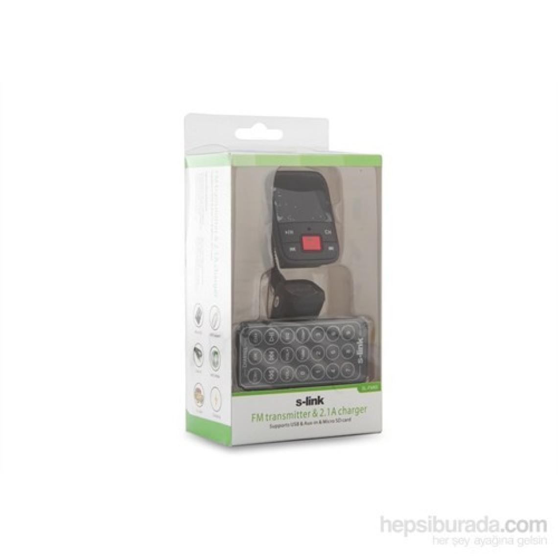 S-link SL-FM65 SD/Usb Destekli + 2.1A Usb Şarj Portlu Fm Transmitter
