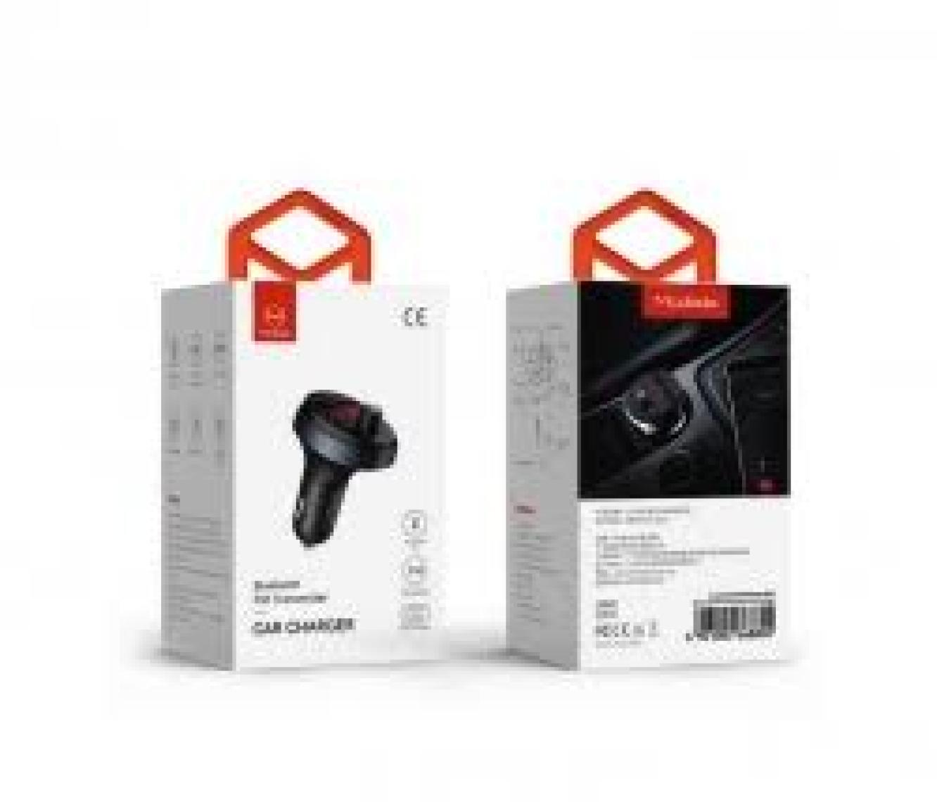 Mcdodo CC-6880 Fm Transmitter 2 Usb Bluetooth 3.1A Siyah Çakmak Şarj Cihazı