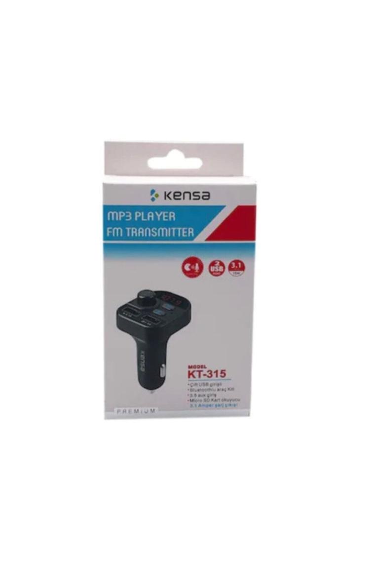 Kt-315 Bluetooth Araç Kiti Fm Transmitter Çift Usb Girişli