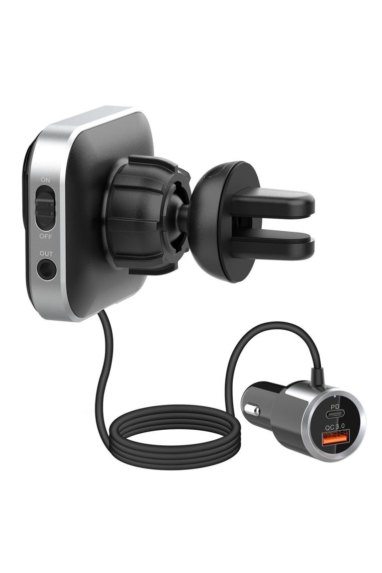 Slbt405 Rgb Bluetooth V5.0 Geniş Led Ekran Tf Kart Çift Usb Qc3.0 Ve Pd18w Hızlı Şarj Fm Transmitter