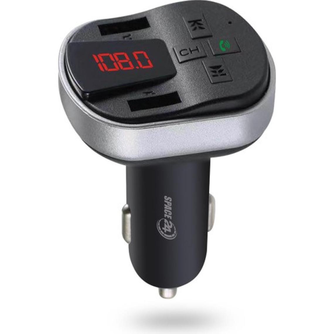 SPACE24 SP121 Bluetooth Dahili Mikrofon USB Aux Tf Kart Çakmaklık Girişli Fm Transmitter Siyah