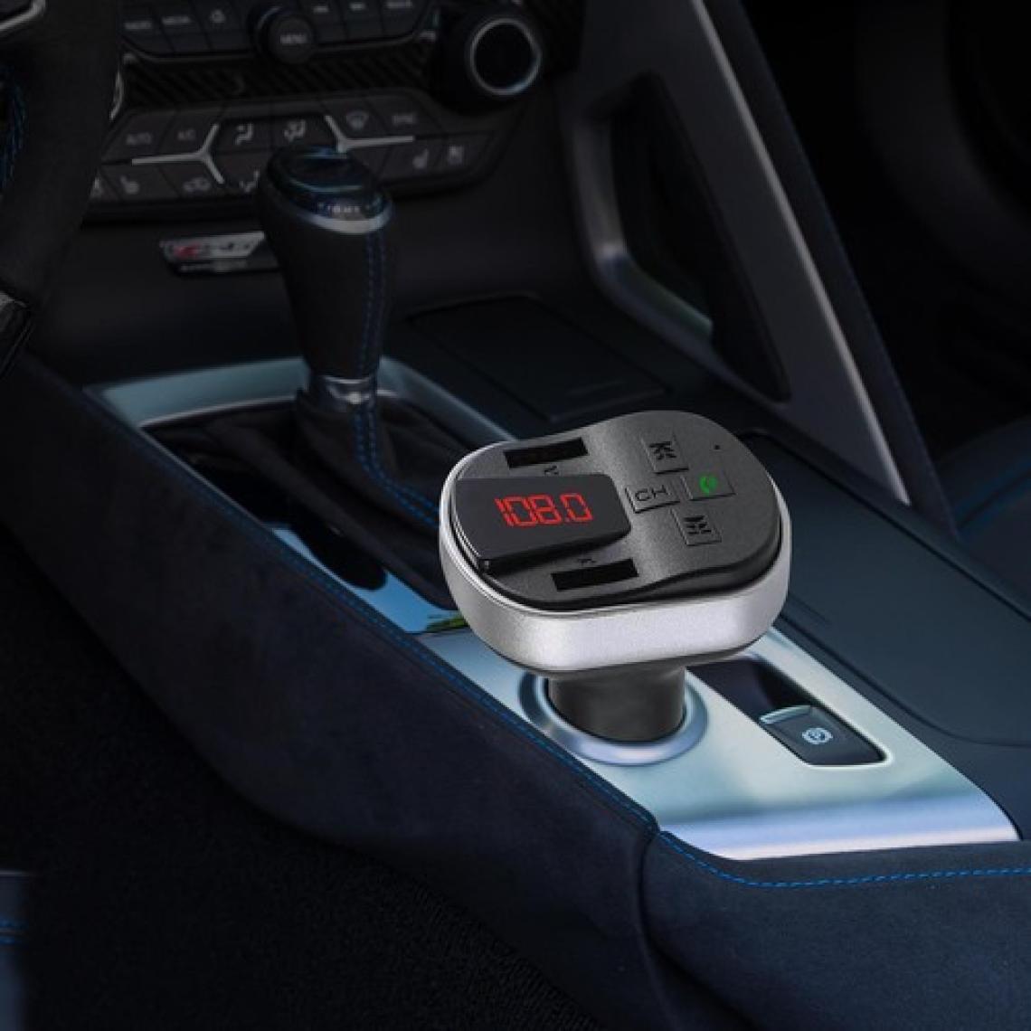 SPACE24 SP121 Bluetooth Dahili Mikrofon USB Aux Tf Kart Çakmaklık Girişli Fm Transmitter Siyah