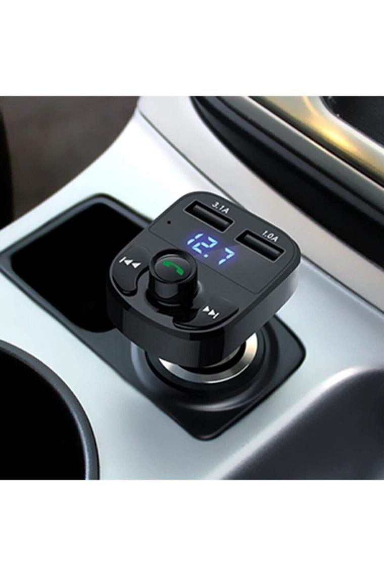Car X8 2.0A Bluetooth Fm Transmitter Telefon Görüşme Destekli