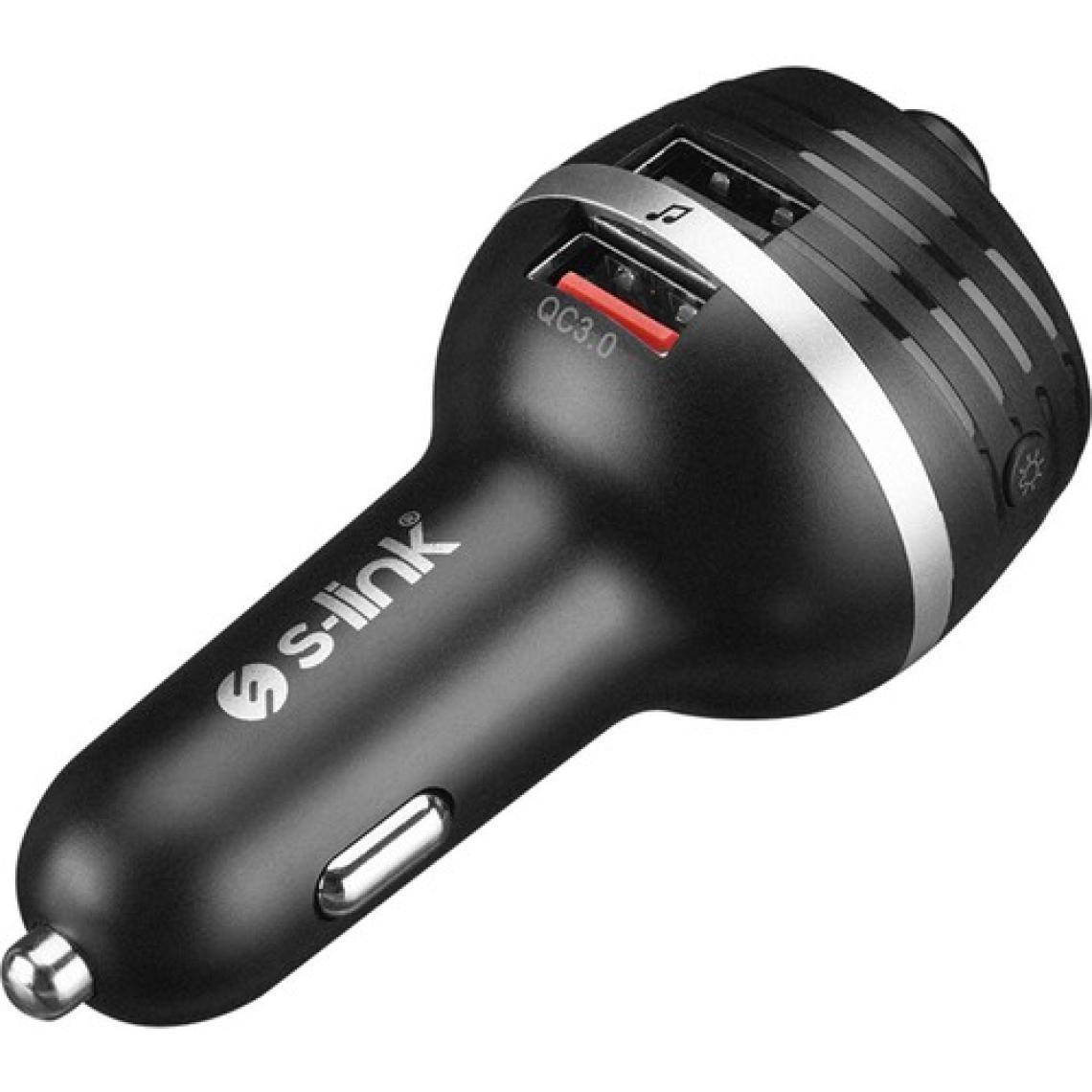 S-Link SL-BT403 Bluetooth V5.0 LED Ekran Tf Kart Çift USB QC3.0+5V/2.4