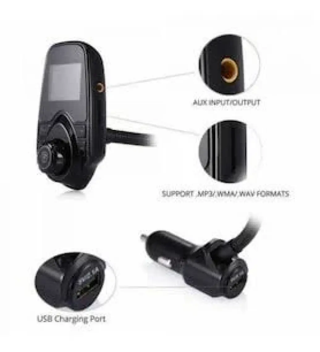 Rugad Yeni Nesil T10 Wifi Bluetooth Araç Kiti Fm USB Giriş Transmitter
