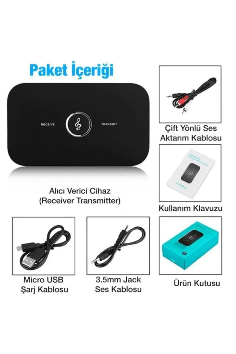 Ally 2in1 Kablosuz Bluetooth 5.0 Ses Alıcı Verici Receiver Transmitter Adaptör