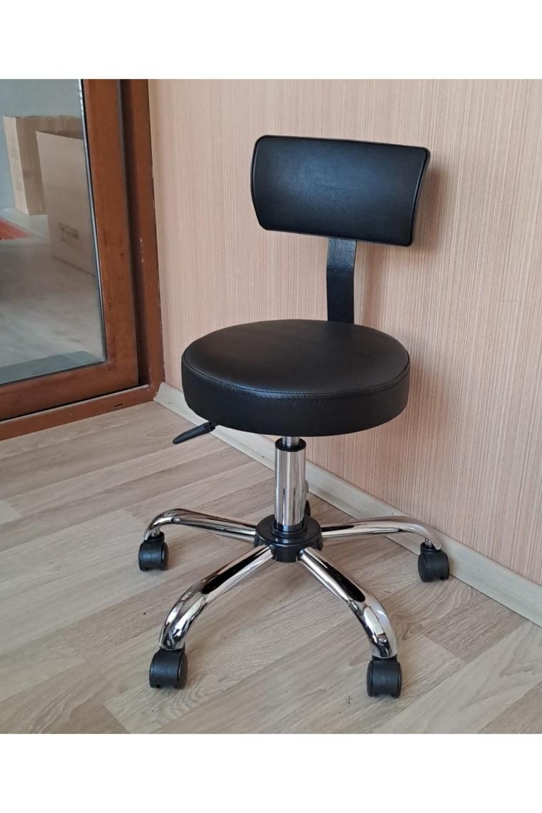Depolife Ofis Kasiyer Taburesi Tekerlekli Eczane Laboratuvar Büro Çalışma
