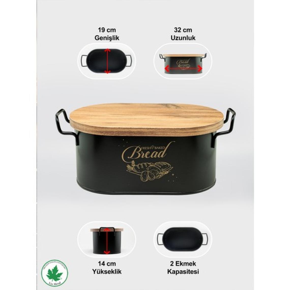 Tahta Kapaklı Metal Ekmeklik, Ahşap Kapaklı Ekmeklik (Bread Baskılı)