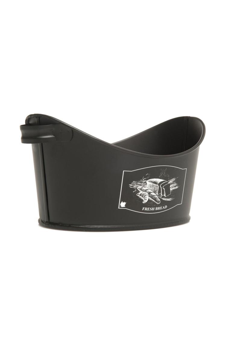 Metal Kayık Ekmeklik - Siyah