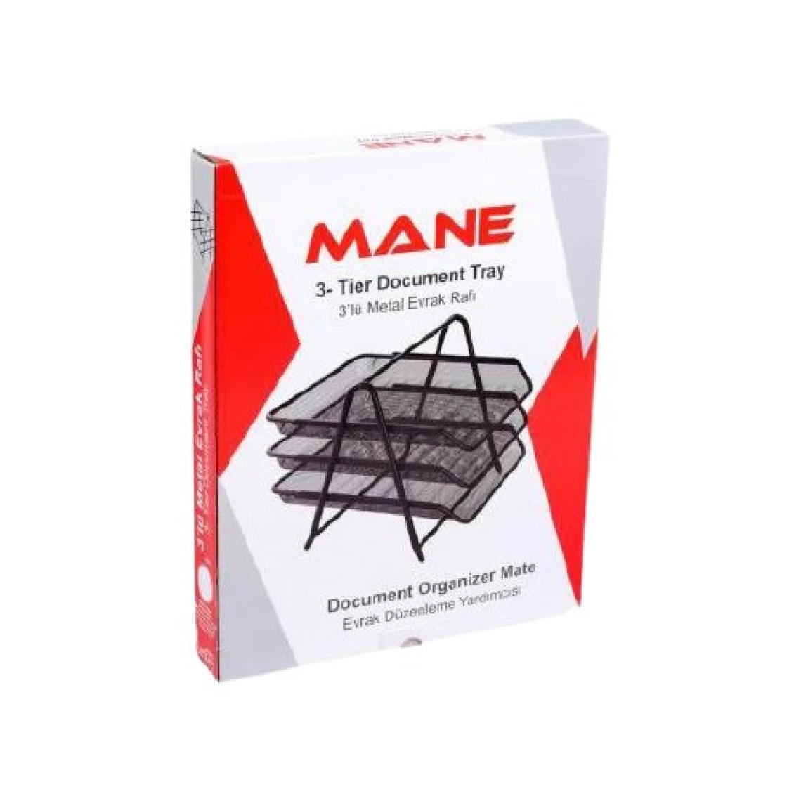 Mane Metal 3'lü Evrak Rafı