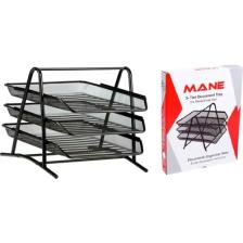 Mane Metal 3'lü Evrak Rafı