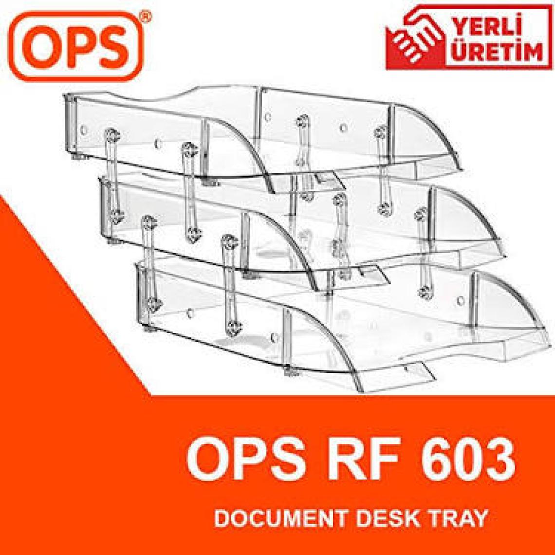 Ops Rf 603 3'Lü Hareketli Evrak Rafı
