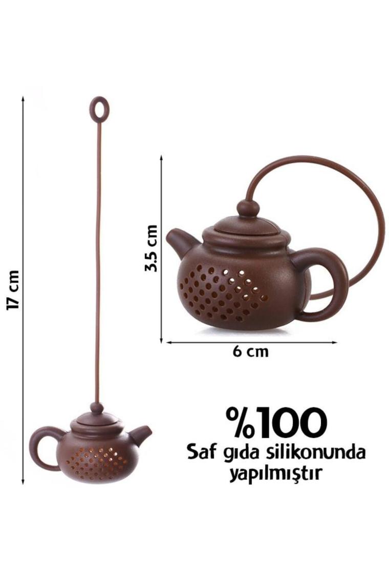 MUJGAN Bardak Kenarı Çaydanlık Demliği Turuncu