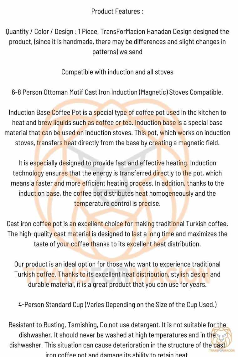 Teknobaz Transformacion 6-8 Kişilik Xl Bakır Cezve Indüksiyon Tabanlı 719641