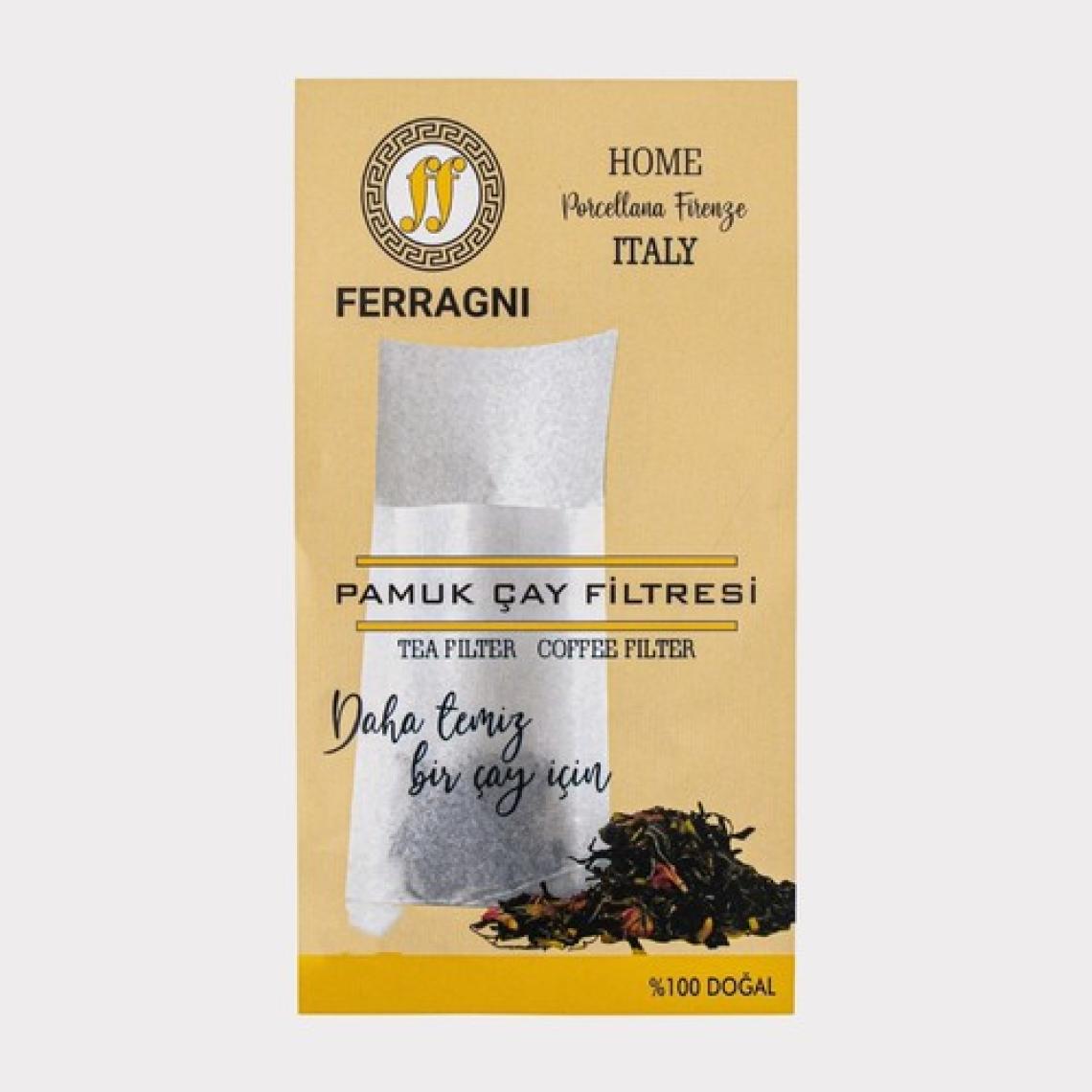 FERRAGNI Home Porcellana Firenze Çay Demleme Poşeti (Çay Filtresi)  Xl Jumbo Boy  Tek Paket (100 Adet)