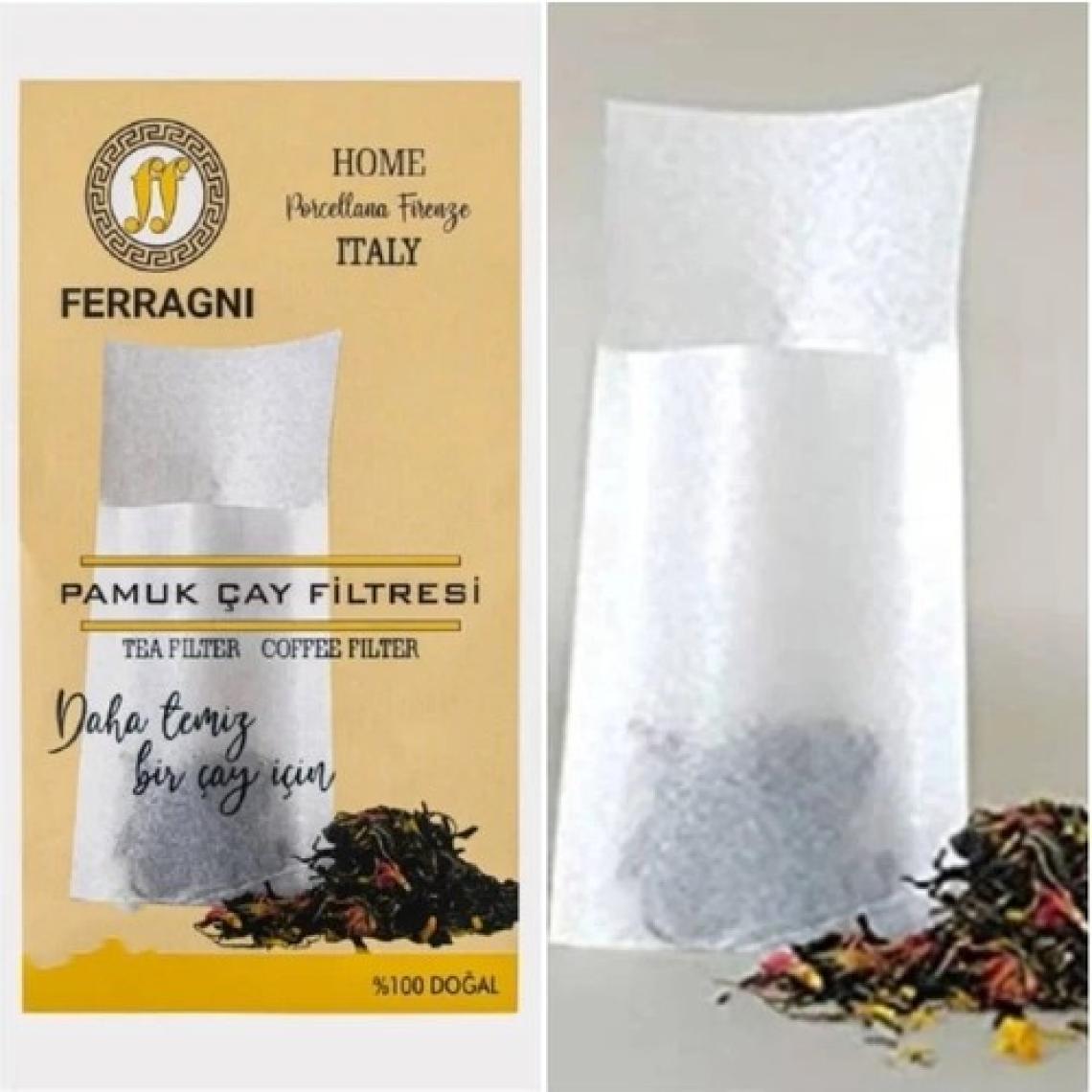 FERRAGNI Home Porcellana Firenze Çay Demleme Poşeti (Çay Filtresi)  Xl Jumbo Boy  Tek Paket (100 Adet)