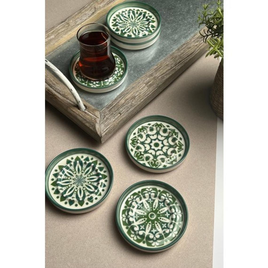 Tabak Evi Mozaik Green Sefa 6 Lı Çay Tabağı 10CM