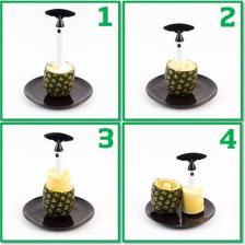 Vacu Vin Ananas Dilimleyici  Siyah Beyaz